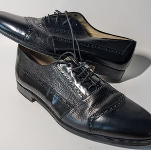 Mezlan Handmade Leather Black Dress Shoes Sz.12